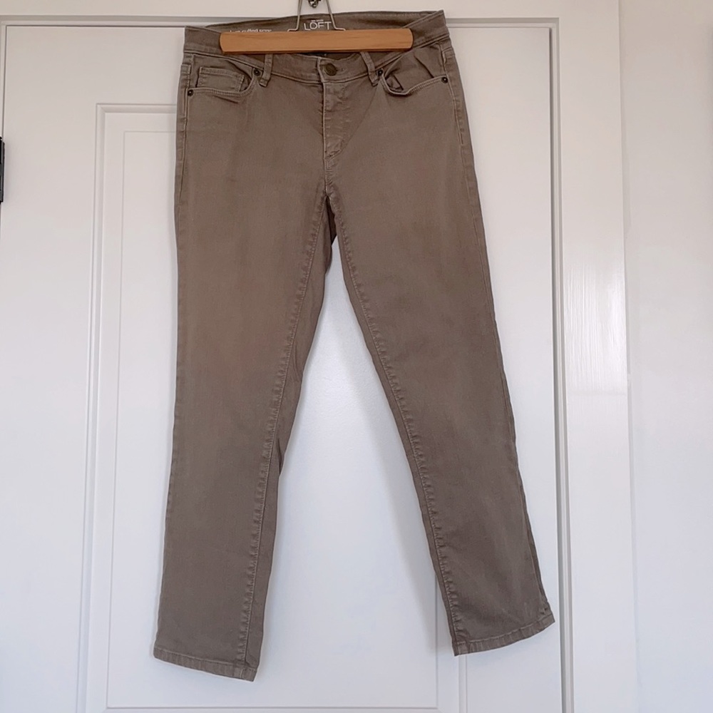 Loft modern cuffed crop jeans